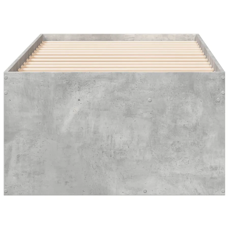 Lit de jour avec tiroirs sans matelas gris béton 100x200 cm - 5