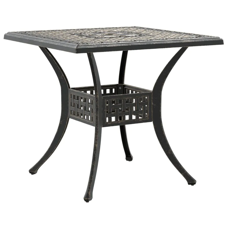 Ensemble manger de jardin 5 pcs bronze aluminium coulé - 3