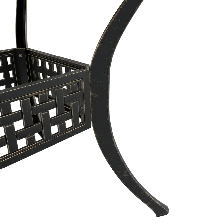 Ensemble manger de jardin 5 pcs bronze aluminium coulé - 5
