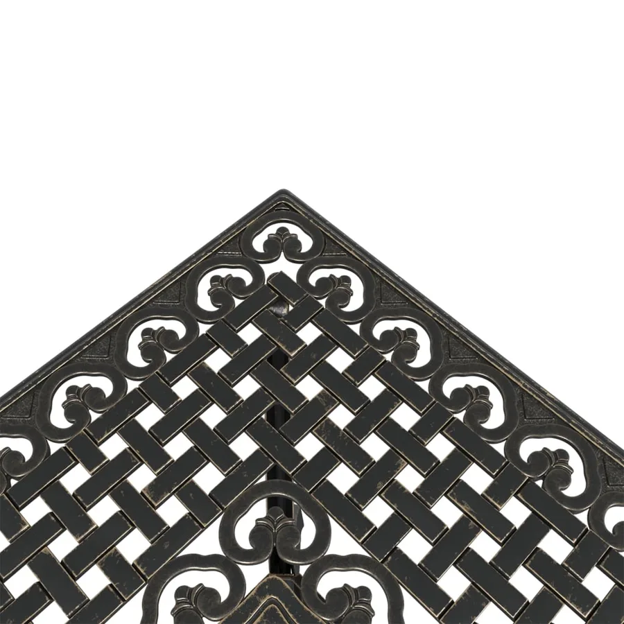 Ensemble manger de jardin 5 pcs bronze aluminium coulé - 6
