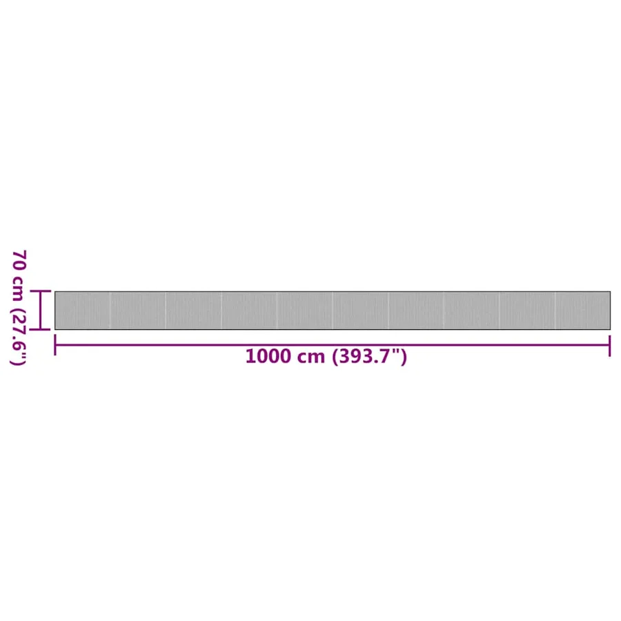 Tapis rectangulaire marron 70x1000 cm bambou - 8