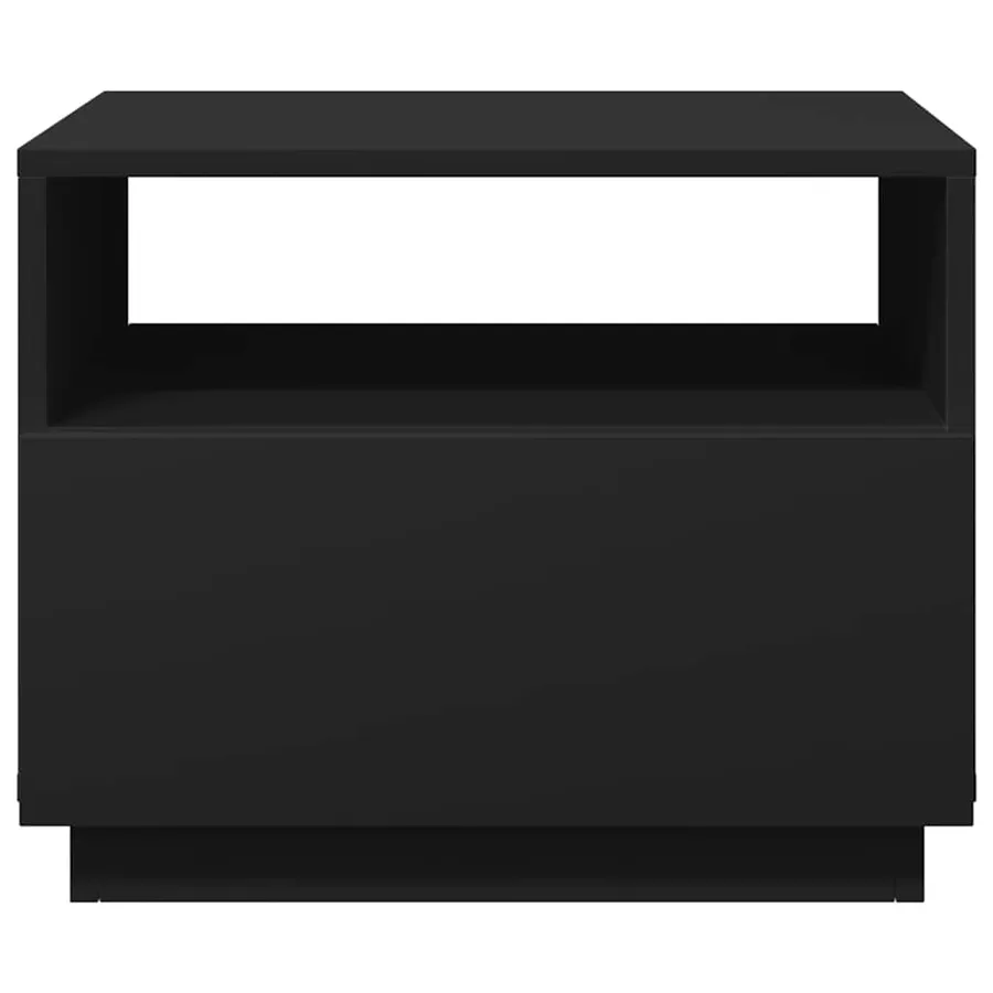 Table basse avec lumières LED noir 50x49x40 cm - 7