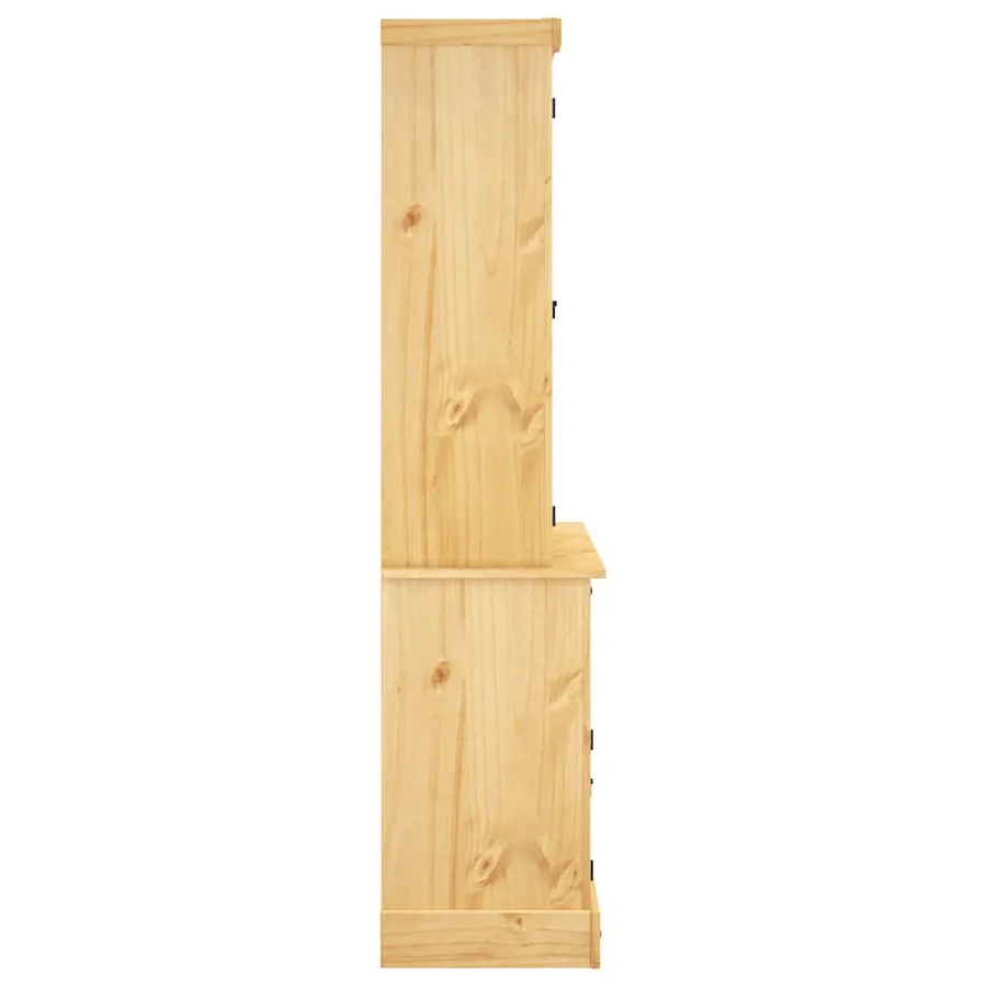 Buffet Corona marron 112x43x196 cm bois massif pin mexicain - 6