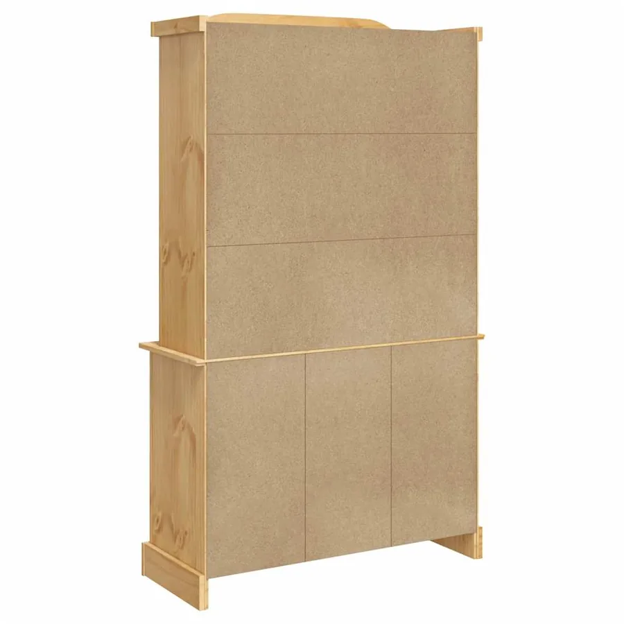 Buffet Corona marron 112x43x196 cm bois massif pin mexicain - 7