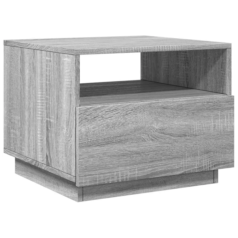 Table basse avec lumières LED sonoma gris 50x49x40 cm - 3