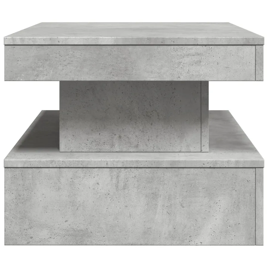 Table basse avec lumières LED gris béton 90x50x40 cm - 8