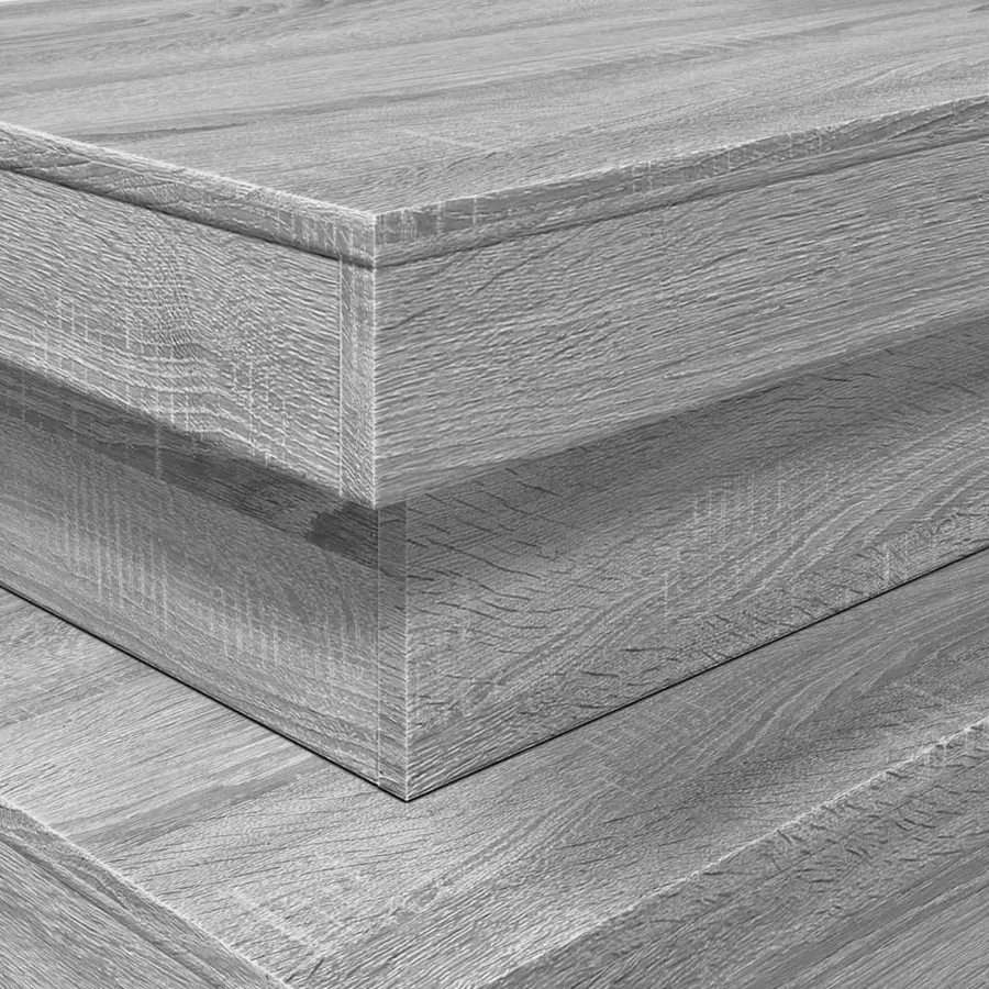 Table basse avec lumières LED gris sonoma 90x50x40 cm - 10