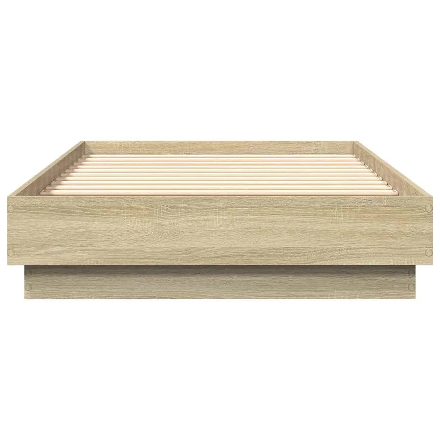 Cadre de lit sans matelas chêne sonoma 90x190 cm - 4