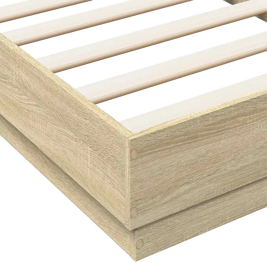 Cadre de lit sans matelas chêne sonoma 90x190 cm - 7