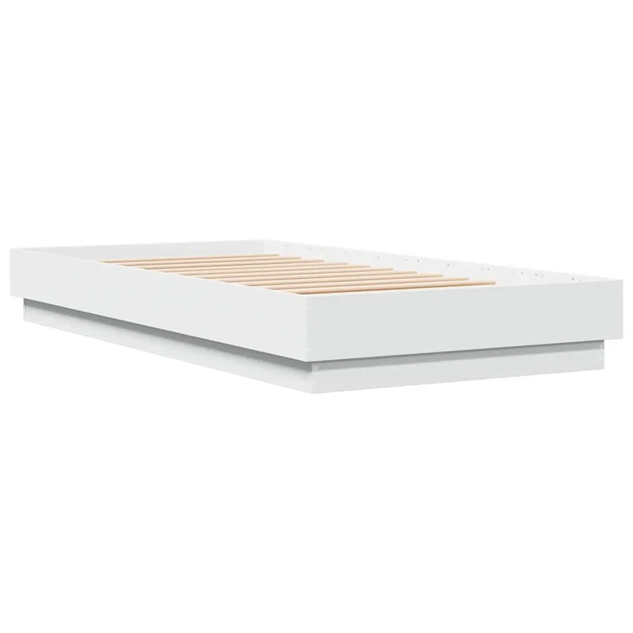 Cadre de lit sans matelas blanc 90x190 cm bois d'ingénierie - 3