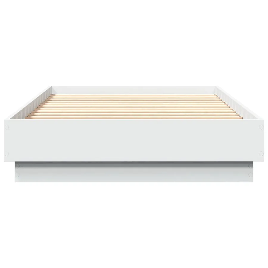 Cadre de lit sans matelas blanc 90x190 cm bois d'ingénierie - 4
