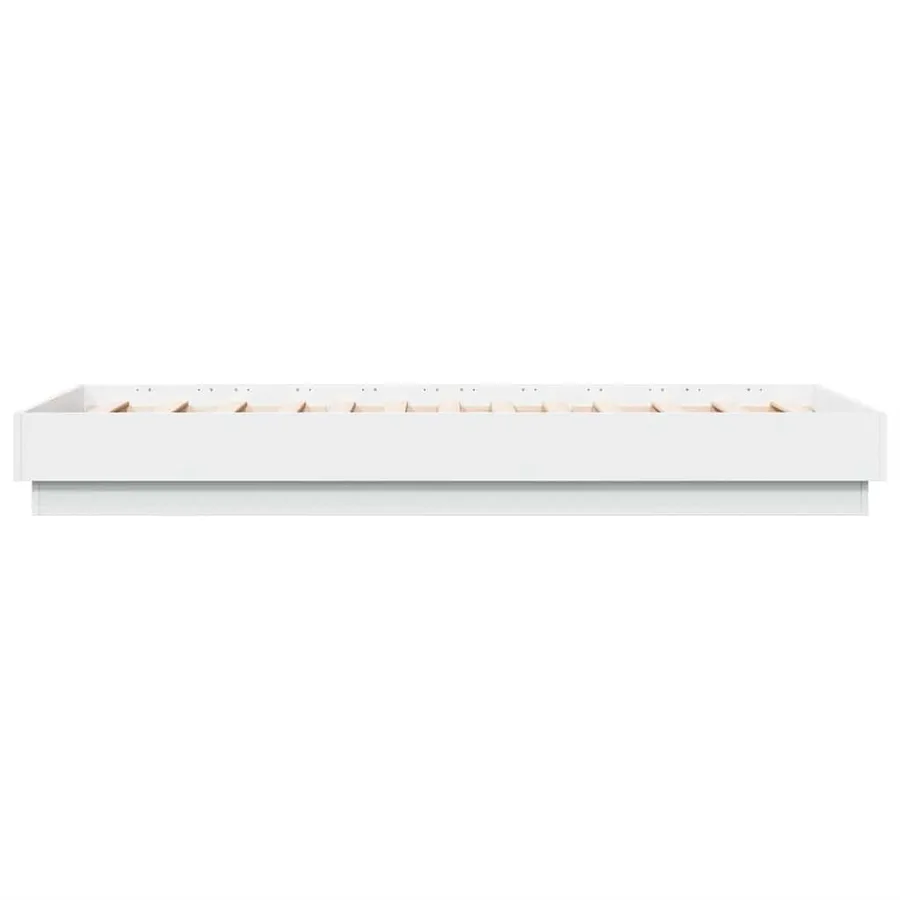 Cadre de lit sans matelas blanc 90x190 cm bois d'ingénierie - 5