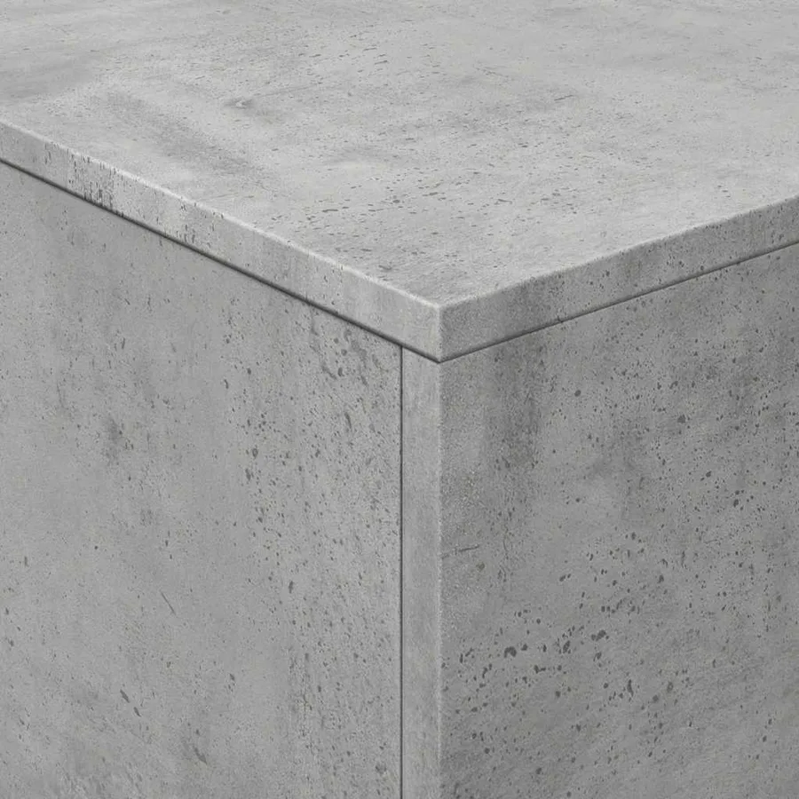 Table basse avec lumières LED gris béton 90x50x40 cm - 10