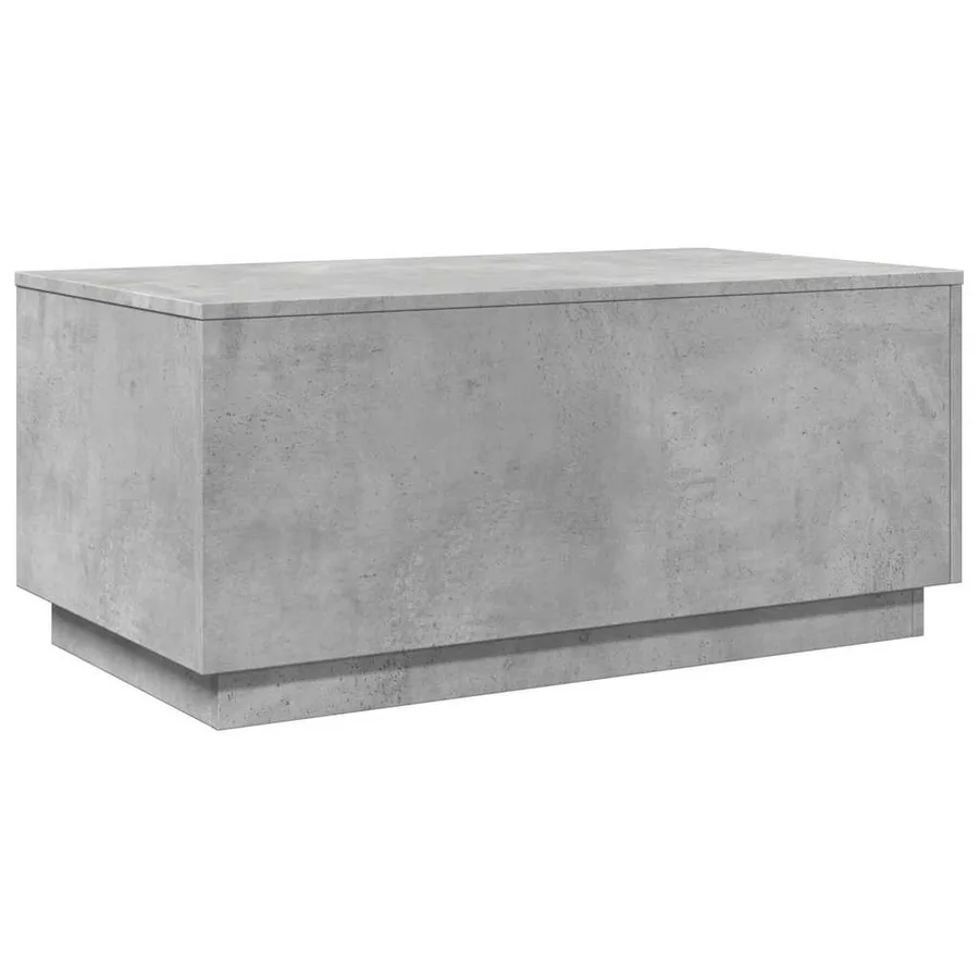 Table basse avec lumières LED gris béton 90x50x40 cm - 3