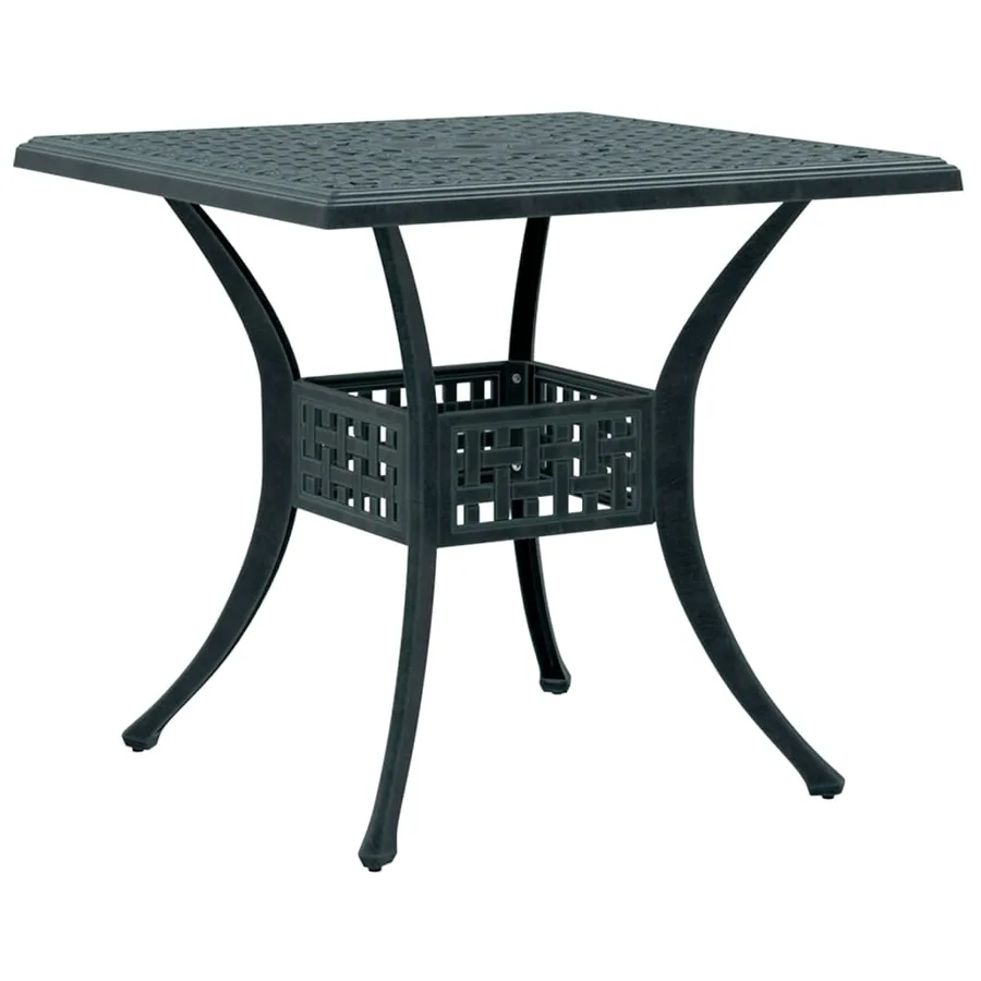 Ensemble de bistro 3 pcs vert aluminium coulé - 3