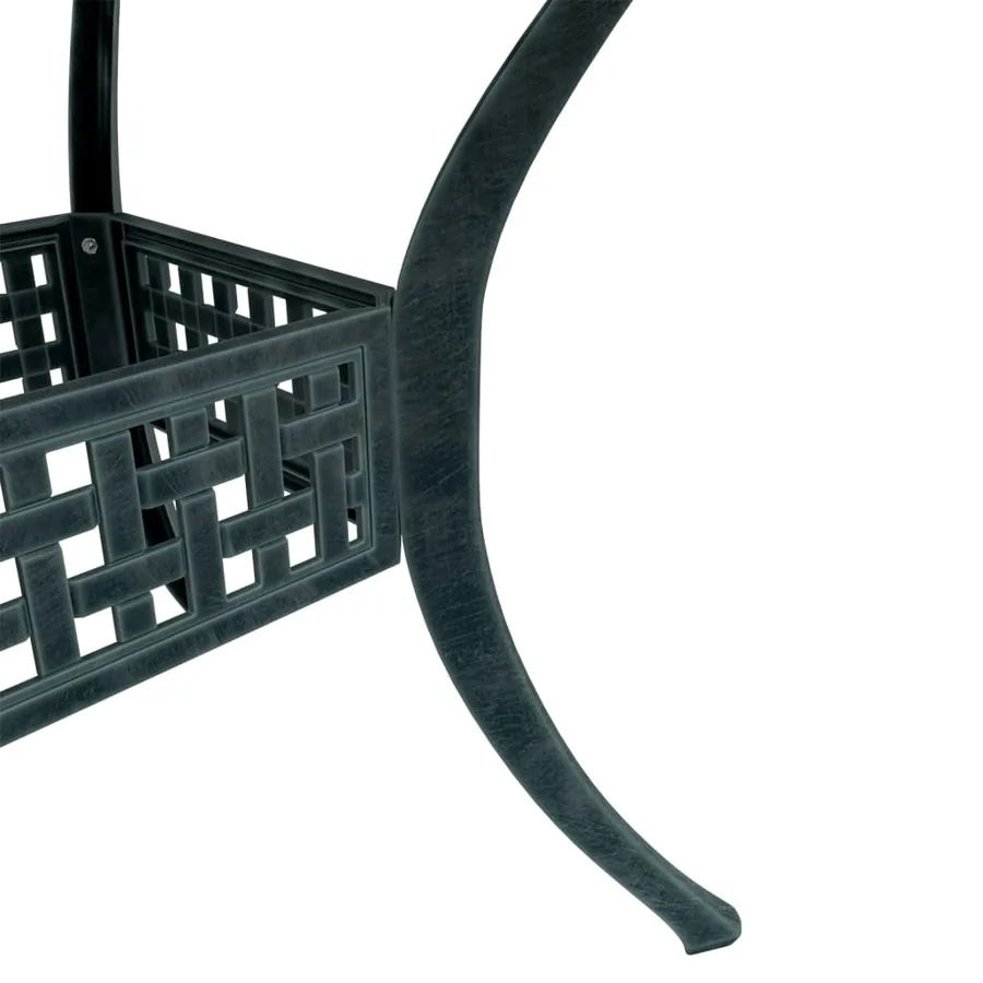 Ensemble de bistro 3 pcs vert aluminium coulé - 5
