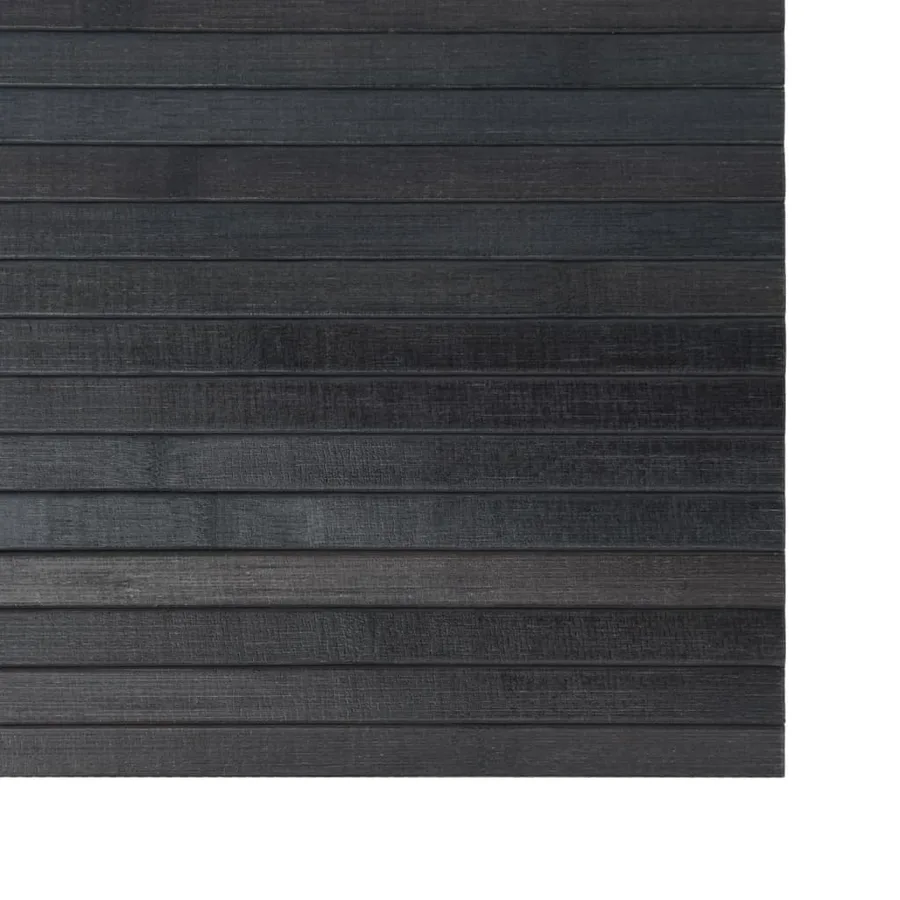 Tapis rectangulaire gris 100x100 cm bambou - 6