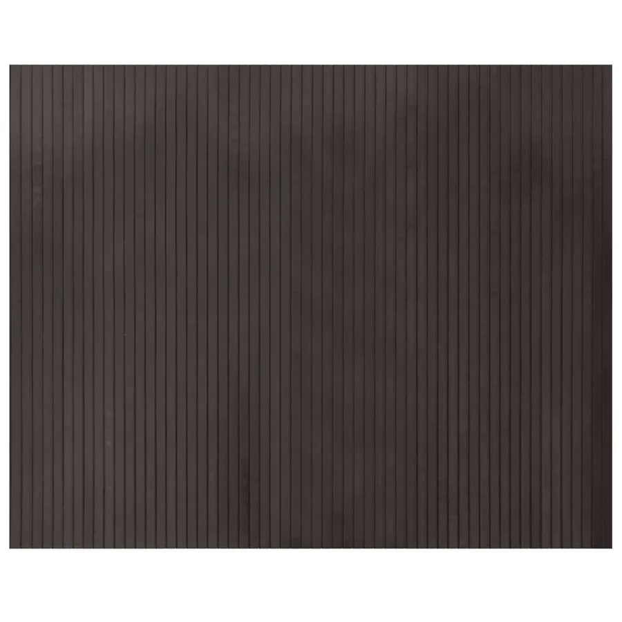Tapis rectangulaire marron foncé 80x100 cm bambou - 2