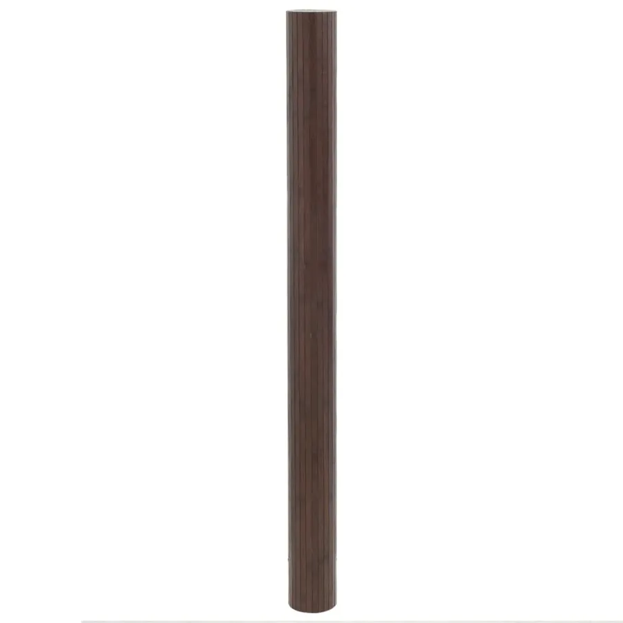 Tapis rectangulaire marron foncé 80x100 cm bambou - 3