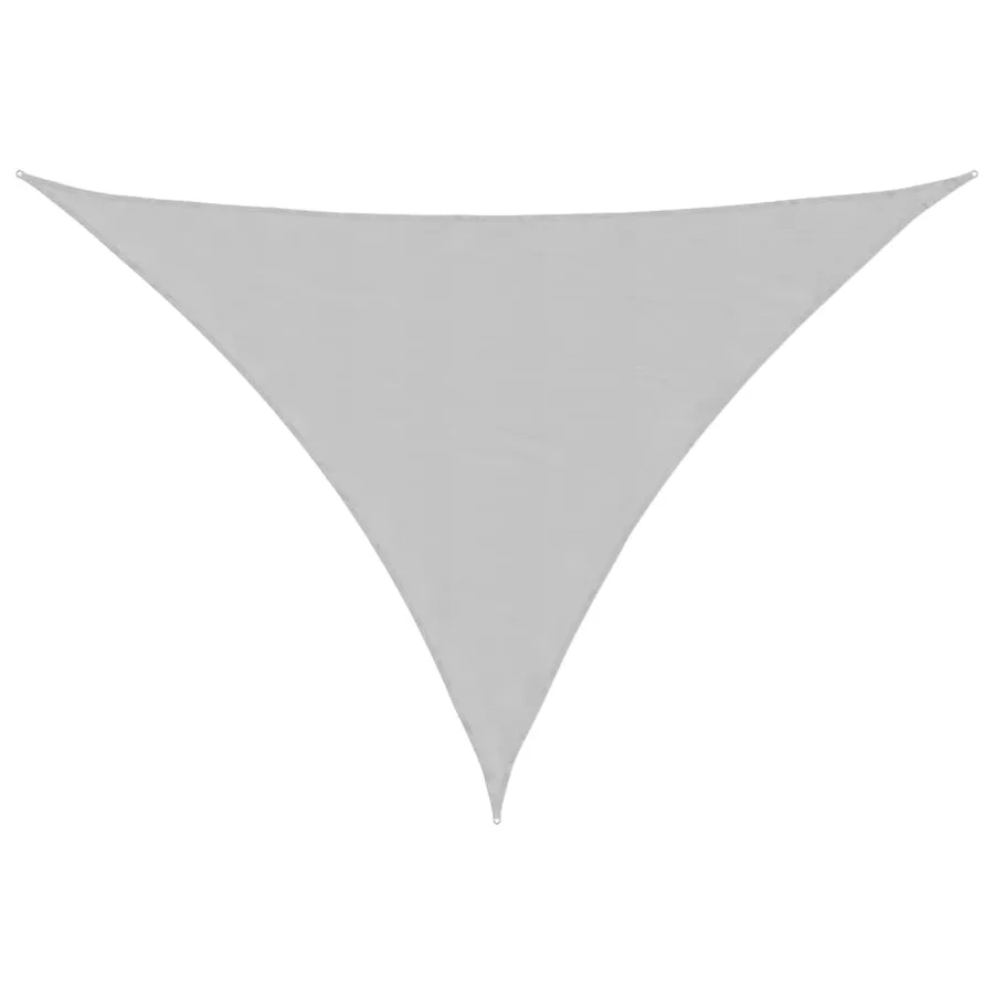 Voile d'ombrage gris clair 7x5x5 m 100% polyester oxford - 2