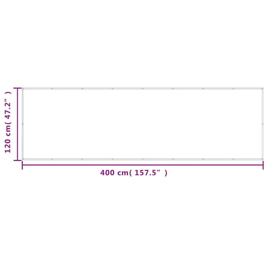 Écran de balcon sable 120x400 cm 100% polyester oxford - 6