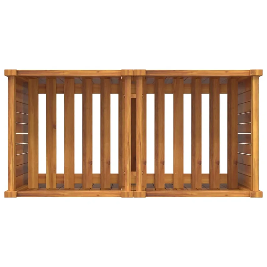 Jardinière avec doublure 84x42x75 cm bois massif d'acacia - 8