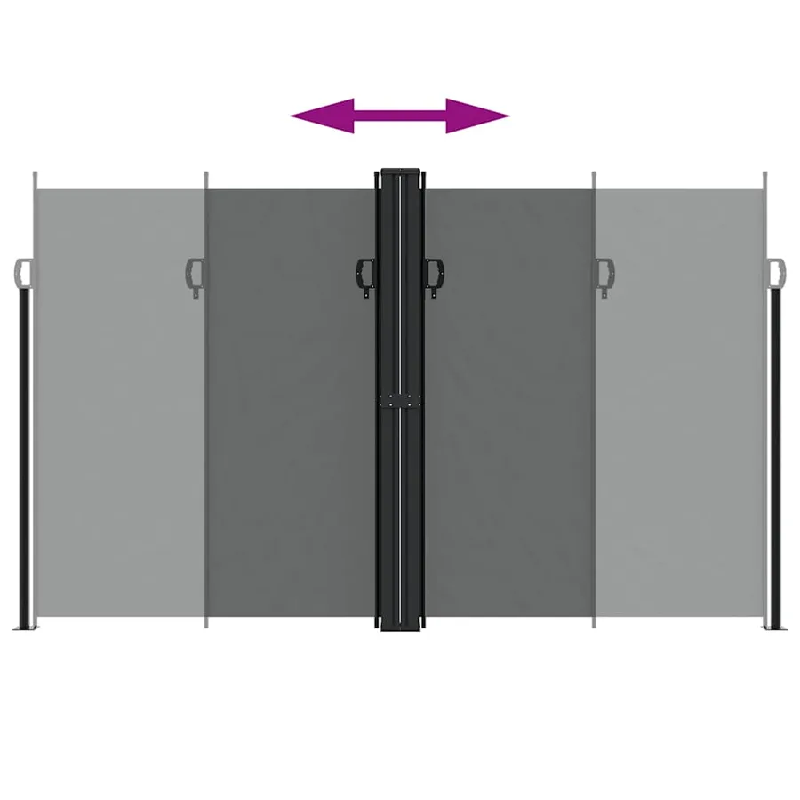 Auvent latéral rétractable anthracite 200x1000 cm - 5