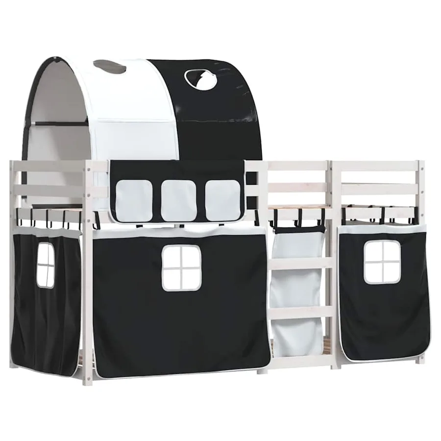 Lit superposé sans matelas 80x200 cm bois de pin massif - 3