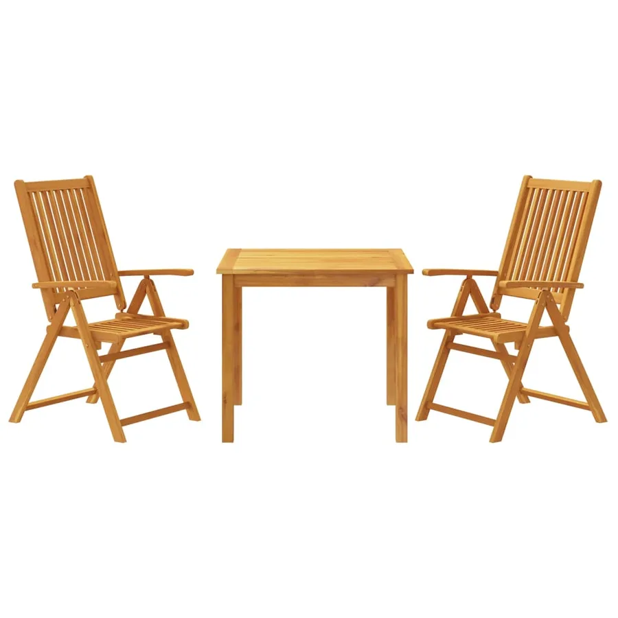 Ensemble à manger de jardin 3 pcs 85x85x74 cm Bois d'acacia solide - 2