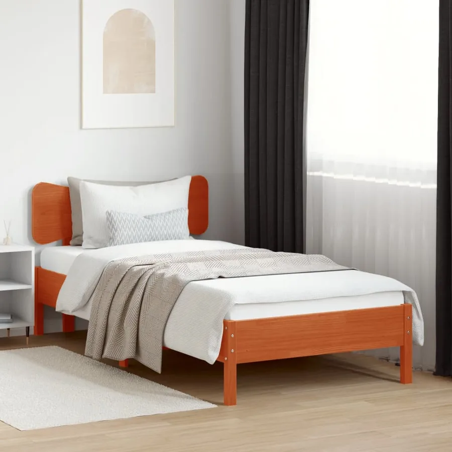 Tête de lit cire marron 75 cm bois massif de pin - 3