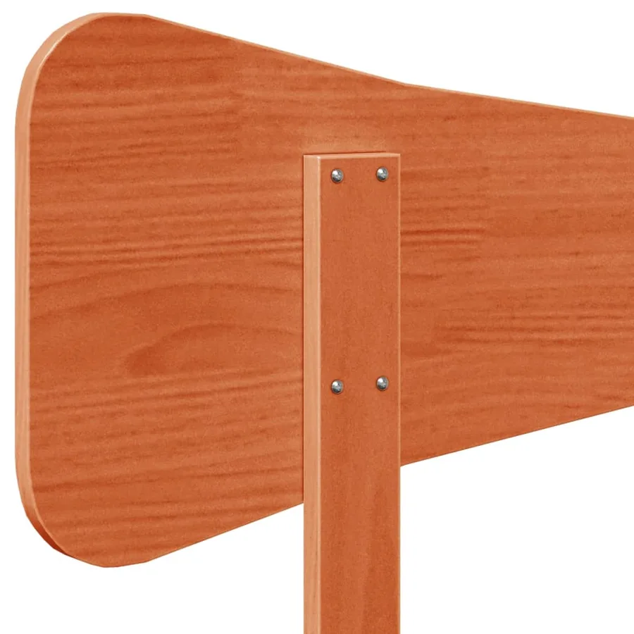 Tête de lit cire marron 75 cm bois massif de pin - 7