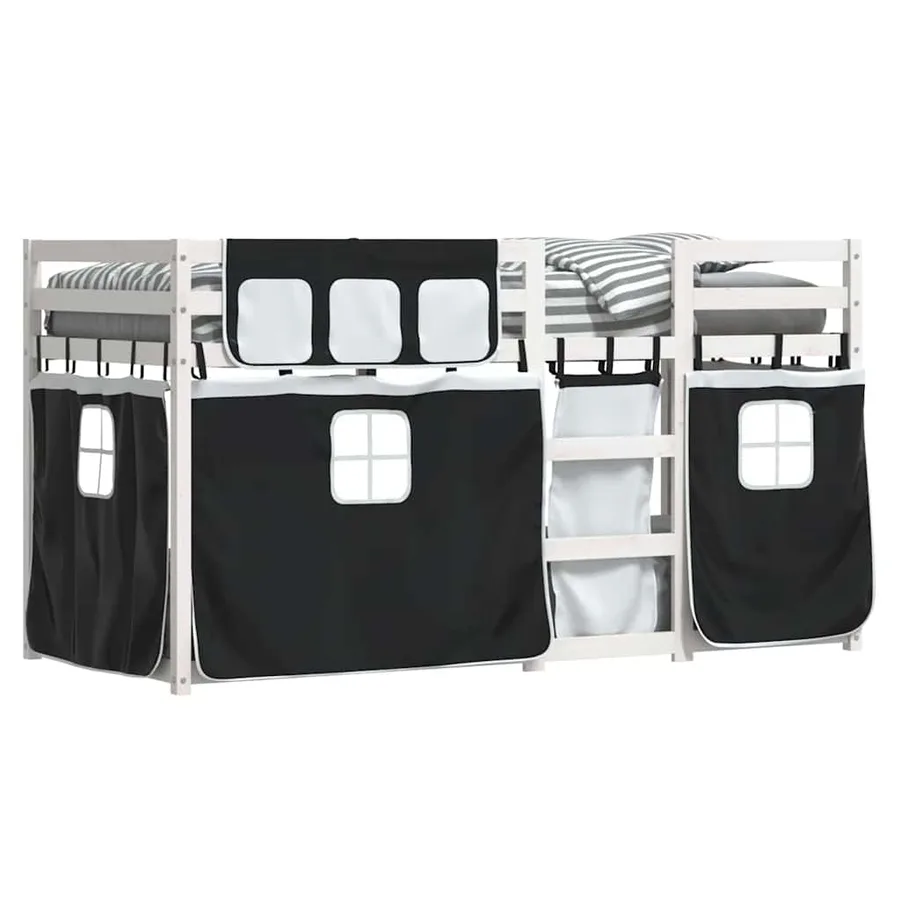 Lit superposé sans matelas 75x190 cm bois de pin massif - 4