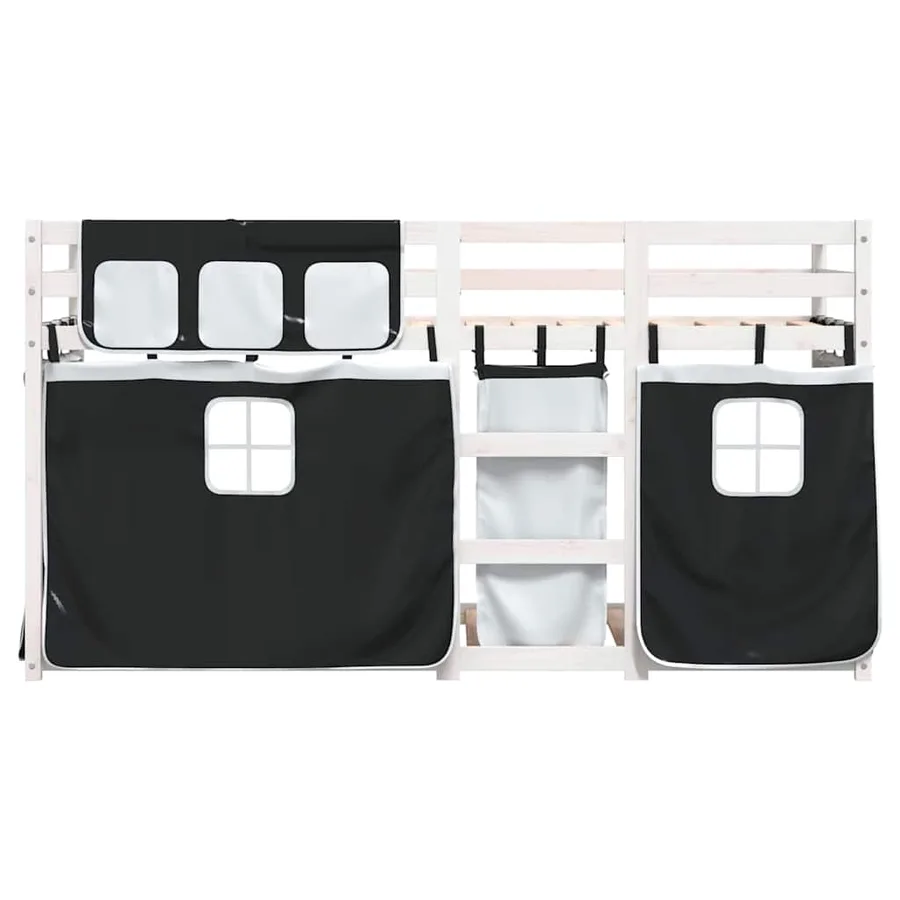 Lit superposé sans matelas 75x190 cm bois de pin massif - 5