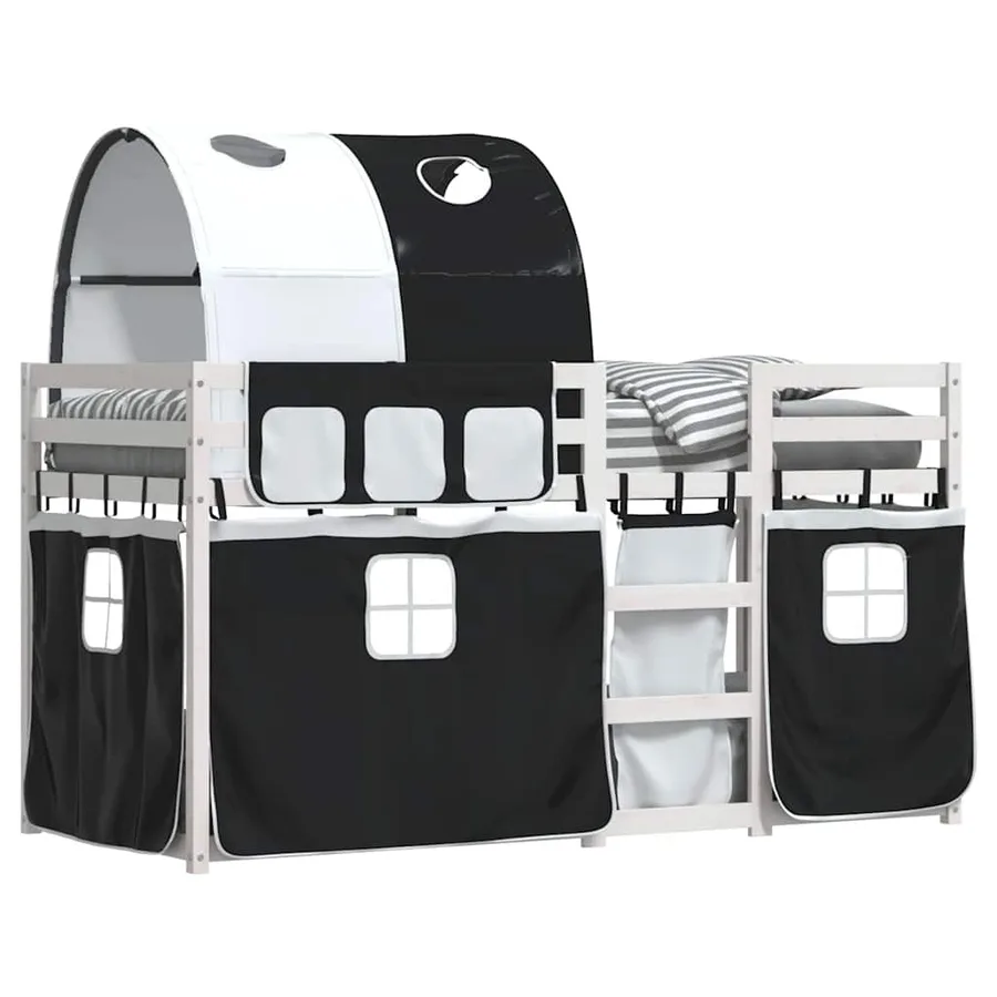Lit superposé sans matelas 90x200 cm bois de pin massif - 4