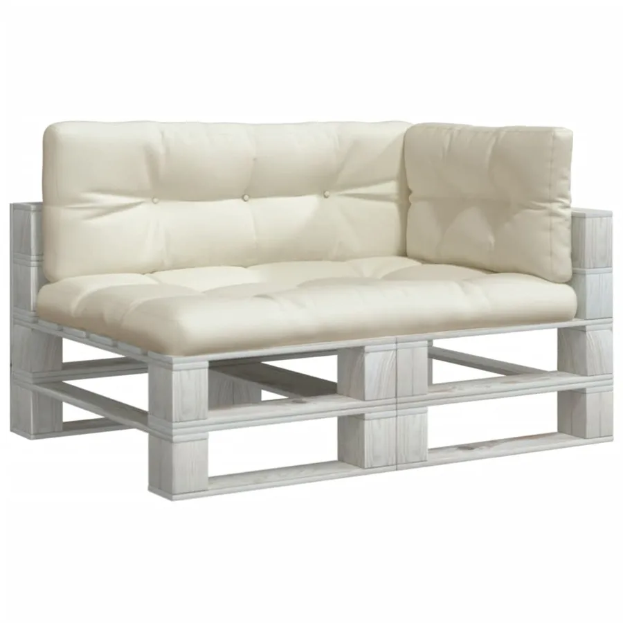 Coussins de palette lot de 3 crème tissu - 3