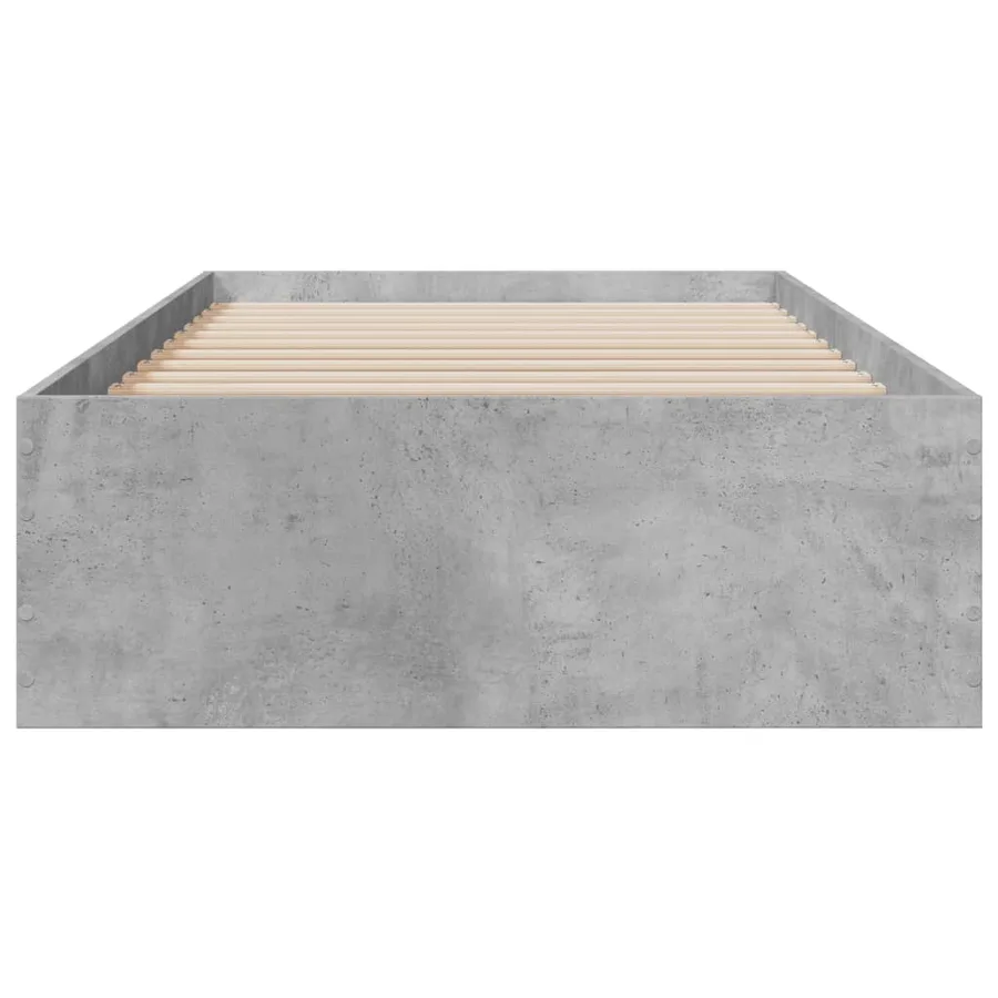 Cadre de lit avec tiroirs sans matelas gris béton 90x190 cm - 4
