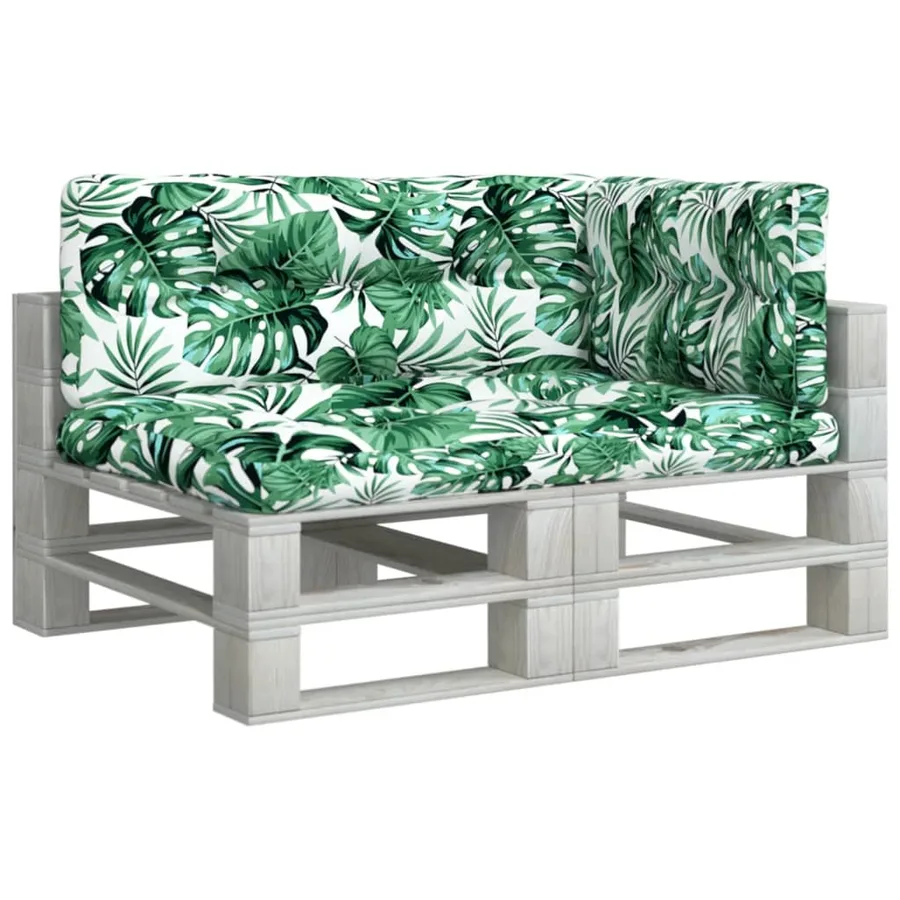 Coussins de palette lot de 3 motif de feuilles tissu - 3