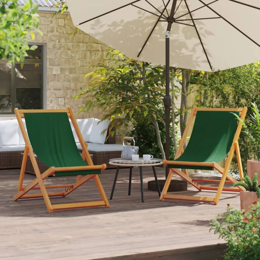 Chaises de plage pliables lot de 2 gris tissu - 10