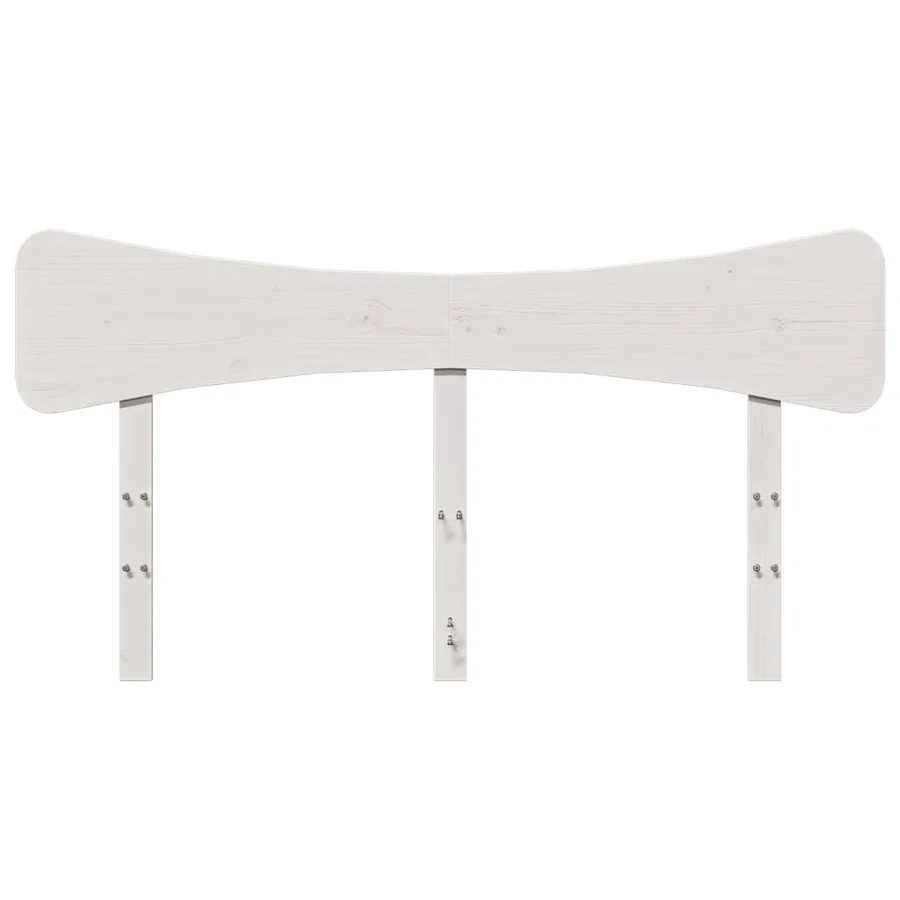 Tête de lit blanc 140 cm bois massif de pin - 4