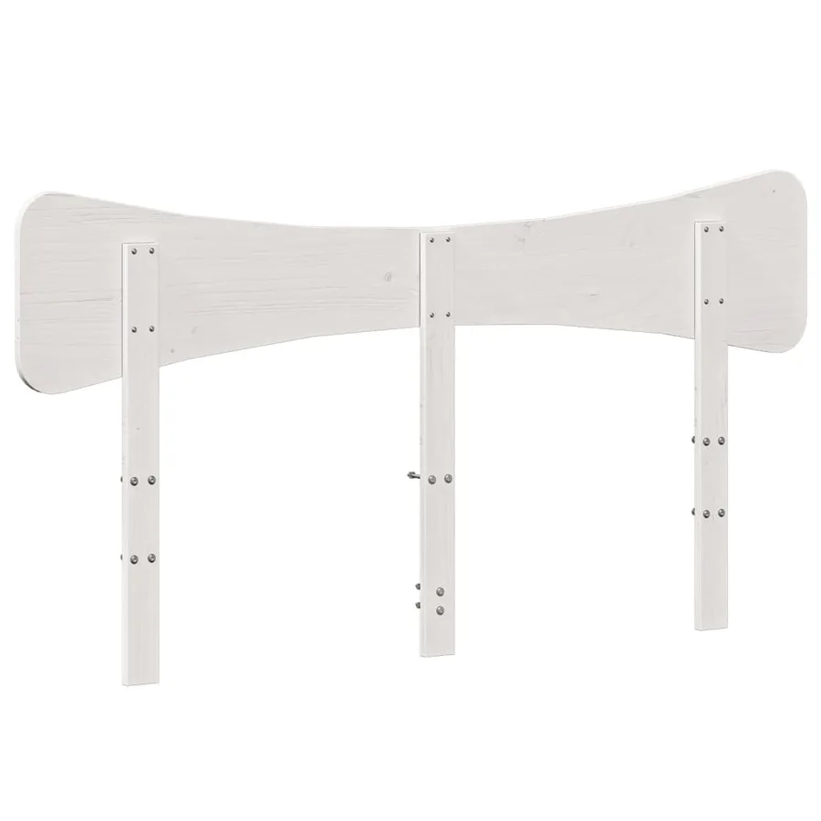 Tête de lit blanc 140 cm bois massif de pin - 6