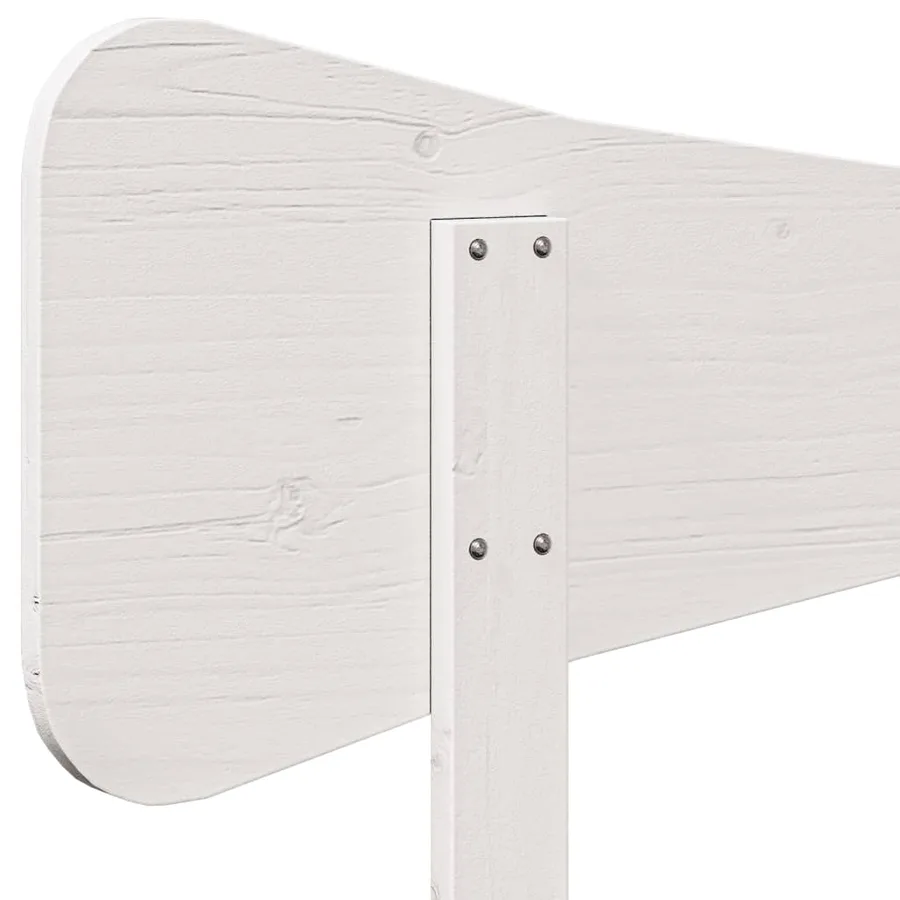 Tête de lit blanc 140 cm bois massif de pin - 7