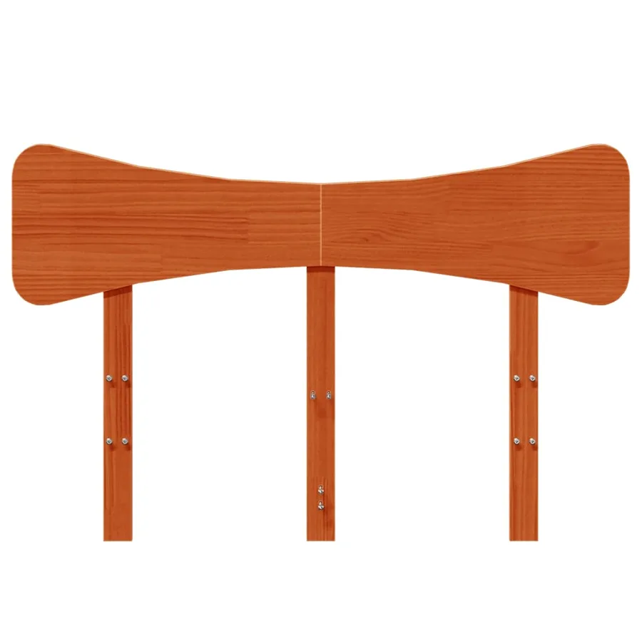 Tête de lit cire marron 135 cm bois massif de pin - 4