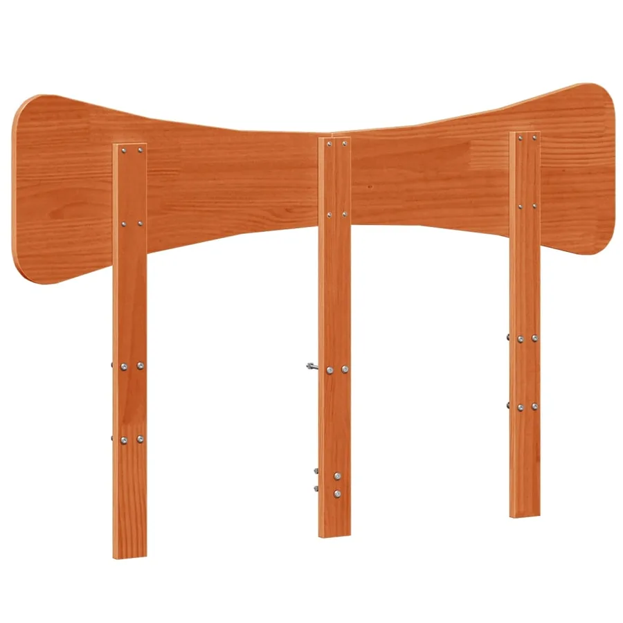 Tête de lit cire marron 135 cm bois massif de pin - 6