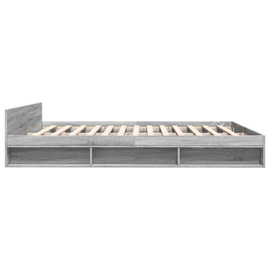 Cadre de lit avec tiroirs sans matelas sonoma gris 180x200 cm - 5