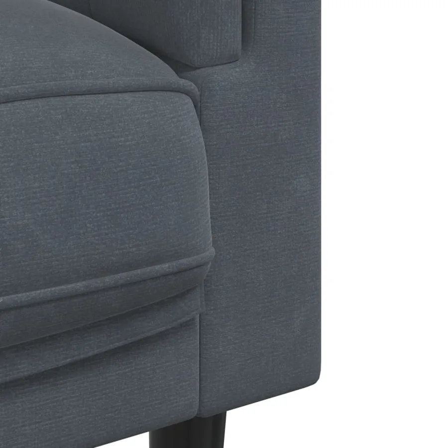 Ensemble de canapés 2 pcs avec coussins gris foncé velours - 6