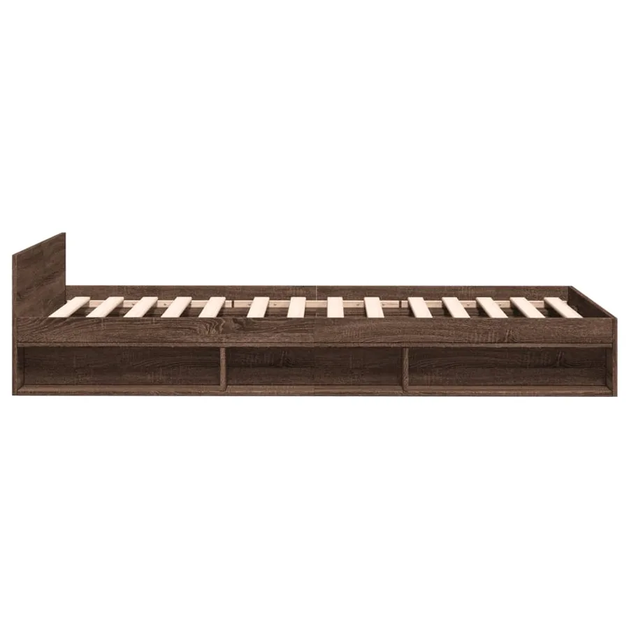 Cadre de lit avec tiroir sans matelas chêne marron 90x200 cm - 5