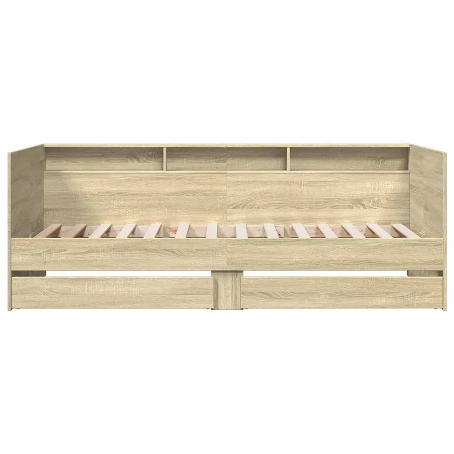 Lit de jour avec tiroirs sans matelas chêne sonoma 100x200 cm - 4