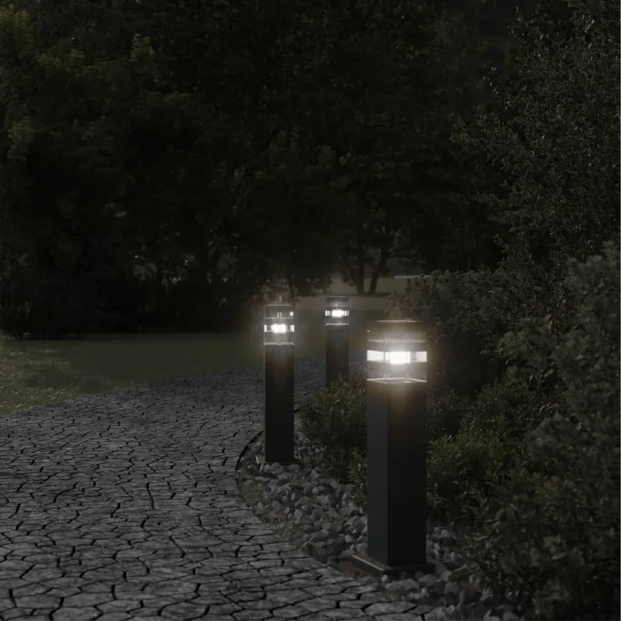 Lampadaire d'extérieur noir 50 cm aluminium - 3