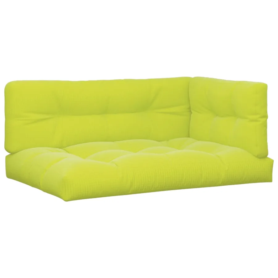 Coussins de palette lot de 7 vert vif tissu - 2