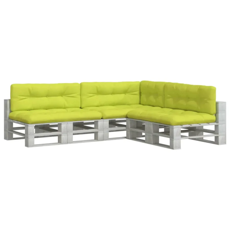 Coussins de palette lot de 7 vert vif tissu - 3